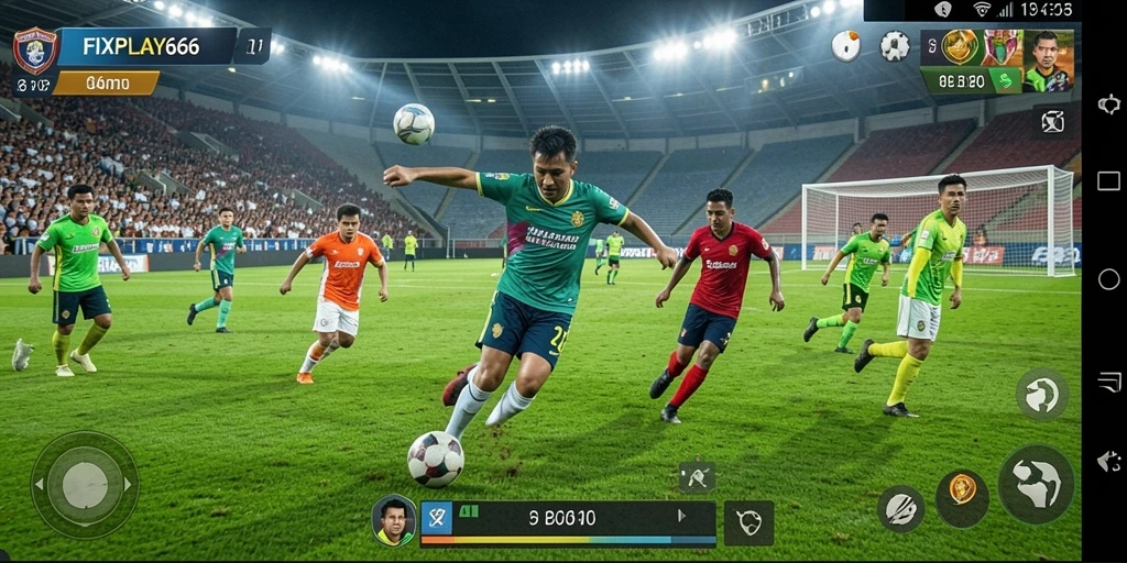 Tampilan permainan FIXPLAY666 yang menakjubkan dalam aksi sepak bola.