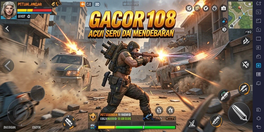 Tampilan gameplay GACOR108 yang mendebarkan dan penuh aksi.