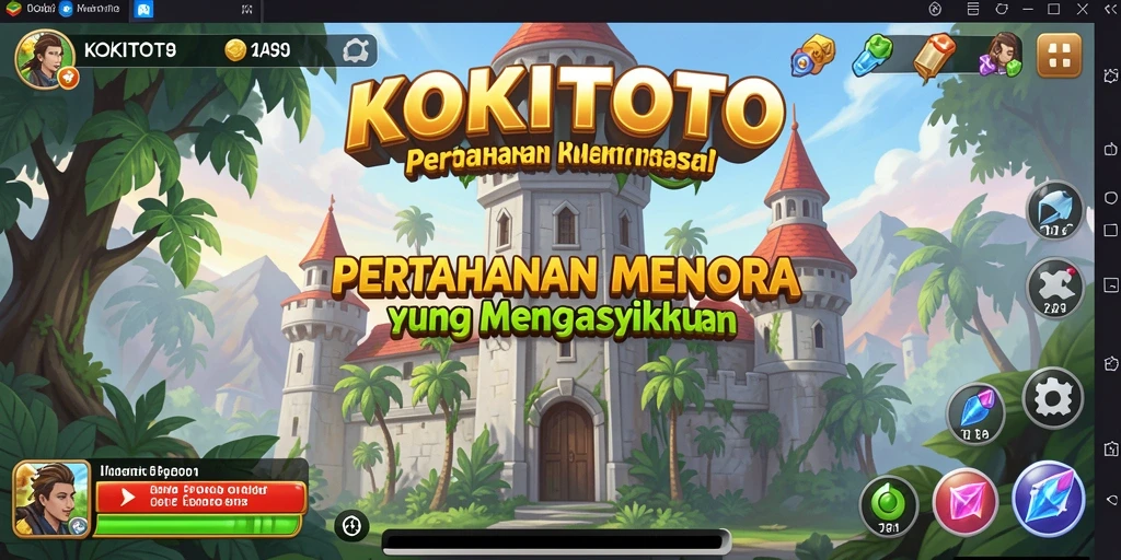 Tampilan gameplay KOKITOTO yang menegangkan di medan pertempuran Tower Defense.
