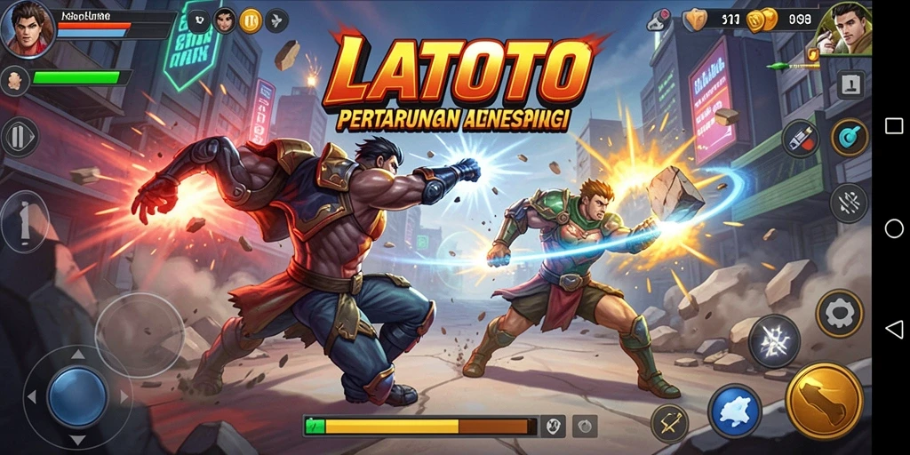 Tampilan gameplay LATOTO yang mendebarkan dan penuh aksi.