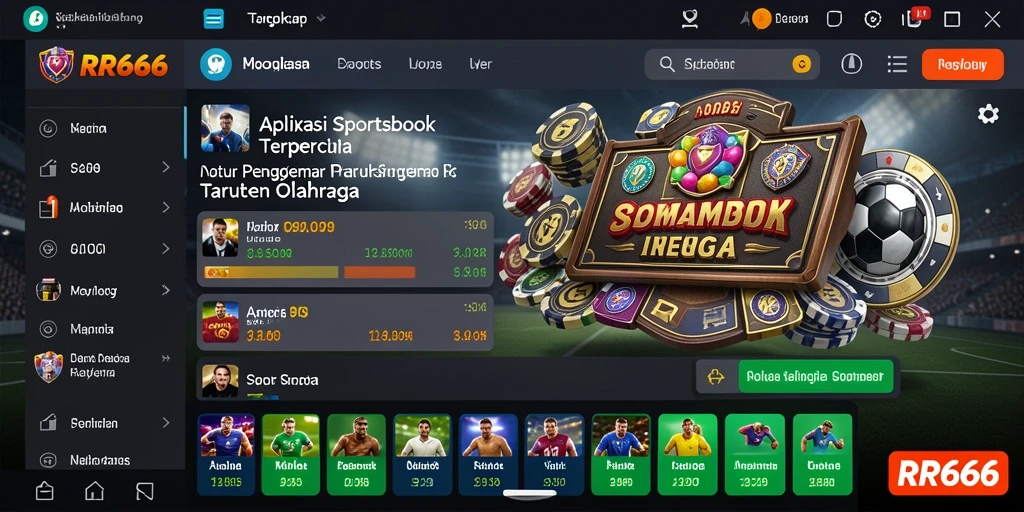 Tampilan gameplay taruhan olahraga yang menarik dan interaktif.